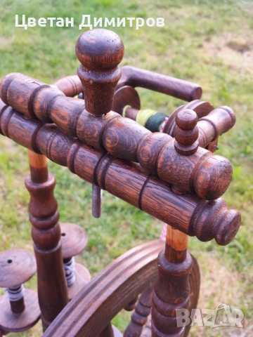 Антикварен традиционен дървен чекрък за предене на вълна, снимка 11 - Антикварни и старинни предмети - 54209011