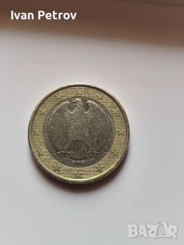 Монета 1€ 2002г.Отсечена в монетния двор на Карлсруе , снимка 2 - Нумизматика и бонистика - 54205296
