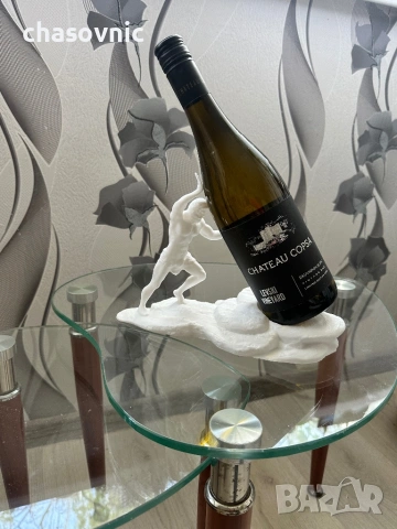 Луксозна арт поставка "Сизиф" за вино и уиски – Уникален подарък за жена, колега, шеф статуека фигур, снимка 11 - Статуетки - 54105205