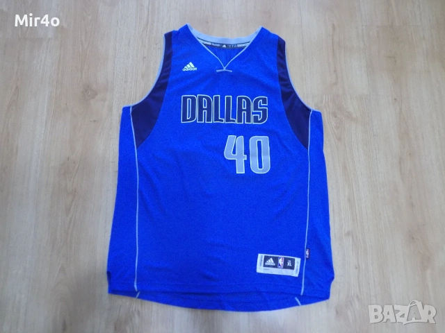 баскетболен потник dallas mavericks barnes # 40 nba adidas екип тениска спортен мъжки оригинален XL