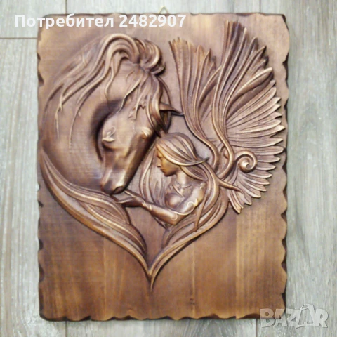 Релефно дървено пано , снимка 5 - Пана - 50987787