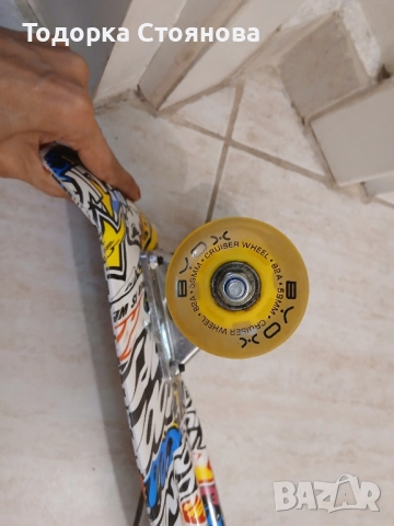 Penny board с LED светещи колела, снимка 3 - Скейтборд, ховърборд, уейвборд - 51554610