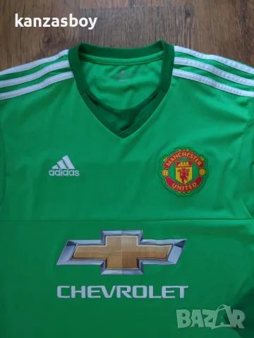 adidas  Manchester United Goalkeeper Shirt 2015-16 - страхотна футболна блуза М, снимка 1 - Спортни дрехи, екипи - 47021626