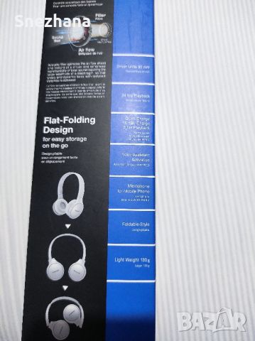 Безжични слушалки Панасоник Panasonic Wireless RP-HF410B, снимка 4 - Безжични слушалки - 46419674