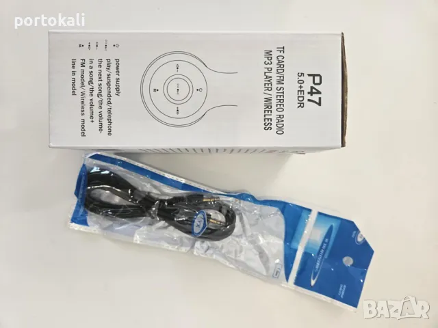 +Гаранция! Нови! Безжични слушалки P47 wireless, Bluetooth, FM, MP3, SD карта памет , снимка 5 - Bluetooth слушалки - 50125046
