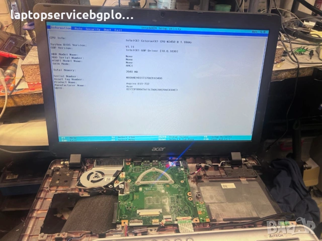 Acer Aspire ES1-732 ES1-533 Дънна платка с охлаждане CPU N3450 DDR3 NBGH4110027372 NB.GH411.002, снимка 5 - Части за лаптопи - 53407167