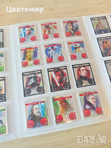 Star Wars колекционерски албум/ пълен комплект 48 обикновенни карти + 48 редки, снимка 8 - Колекции - 53744002