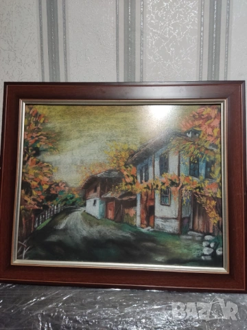 Голяма абстрактна картина 60/80 смесена техника, снимка 3 - Декорация за дома - 53872203