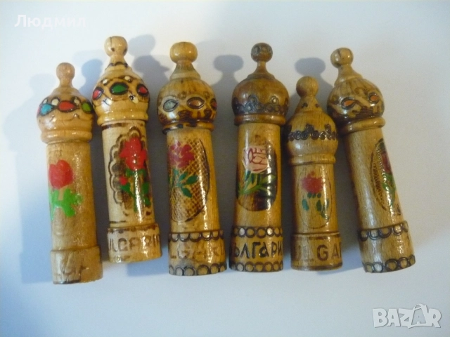Дървени пирографирани мускалчета, снимка 2 - Други стоки за дома - 25740095