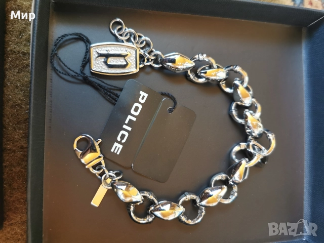 Мъжка елегантна гривна от POLICE , снимка 4 - Гривни - 52927444