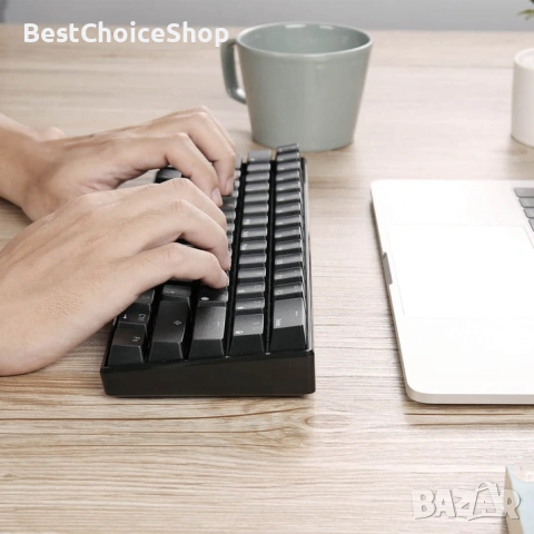 60% Безжична Механична Клавиатура ROYAL KLUDGE, Сменяеми Червени Превключватели, снимка 8 - Клавиатури и мишки - 53344724