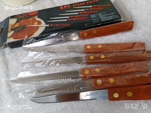 комплект ножове 6 броя , снимка 9 - Прибори за хранене, готвене и сервиране - 45073802
