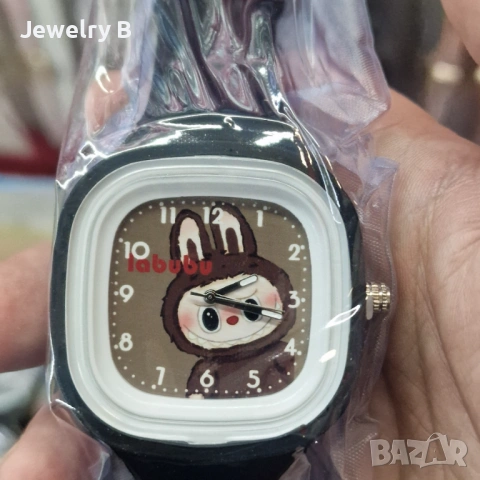 Детски черен часовник LABUBU 