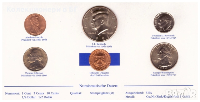 СЕТ ОТ САЩ - „ЕМИСИЯ 1996 ГОДИНА“, снимка 4 - Нумизматика и бонистика - 52814055