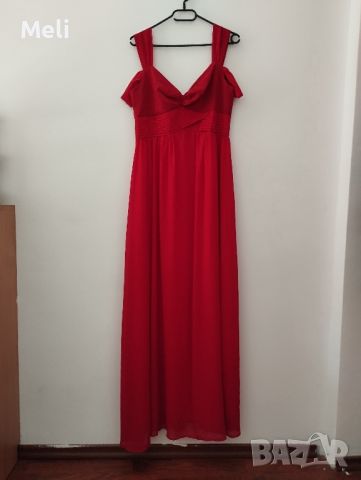 Дамска дълга червена рокля , снимка 1 - Рокли - 46228743