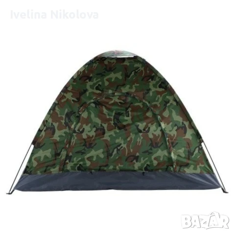 Камуфлажна, четириместна, водонепромокаема палатка 208 X 208см, снимка 2 - Други стоки за дома - 51404125