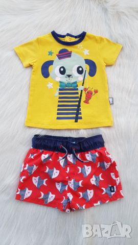 Бебешка тениска  Petit и шорти - размер 6 месеца, снимка 1 - Бебешки блузки - 45920980