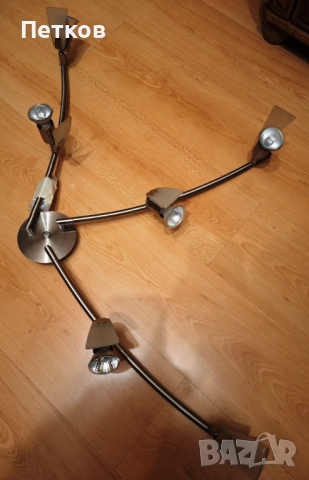 Аплик за таван комплект с 6 броя крушки с цокъл GU 10, снимка 3 - Лампи за таван - 52961620