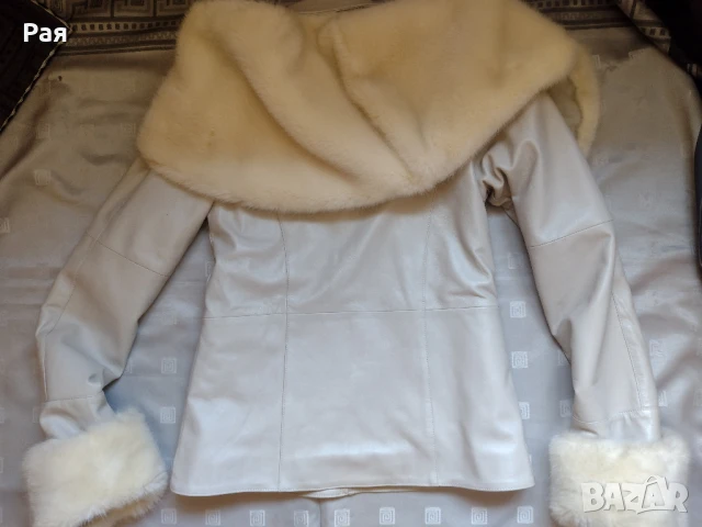 Елегантно кожено яке, снимка 4 - Якета - 50672679