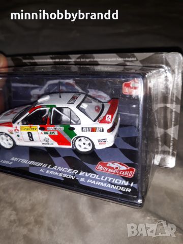 Citroen Saxo 1600 Ford Escort RS1800 Mitsubishi Lancer Evolution 1.43 Eaglemoss Rally Monte-Carlo. , снимка 5 - Колекции - 46523205