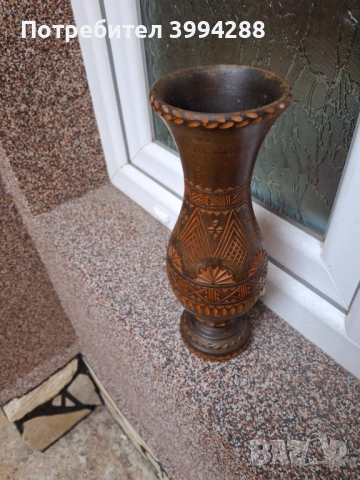 Ваза дърворезба , снимка 2 - Вази - 53402093