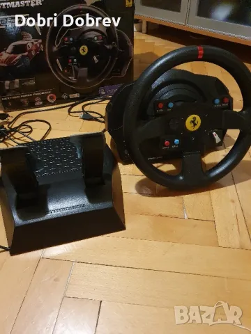 волан с педали Thrustmaster t300 edition ferrari pc xbox волан ferrari , снимка 7 - Аксесоари - 42095357