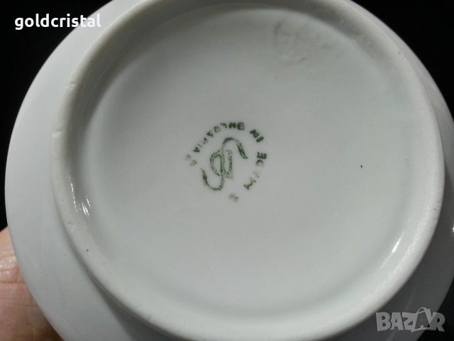 Стар български порцелан захарница , снимка 4 - Антикварни и старинни предмети - 52262122