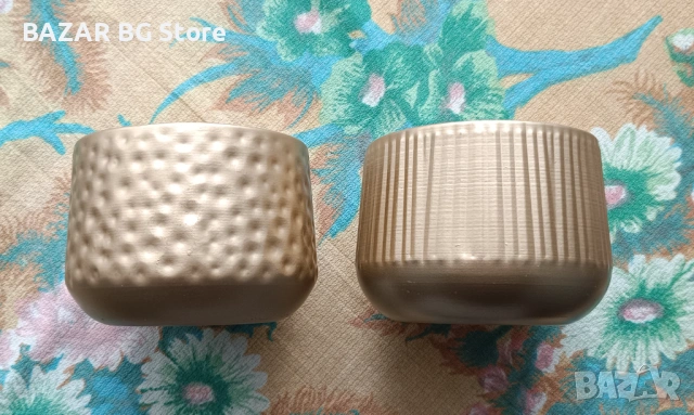 Комплект метални саксии за цветя. Нови.