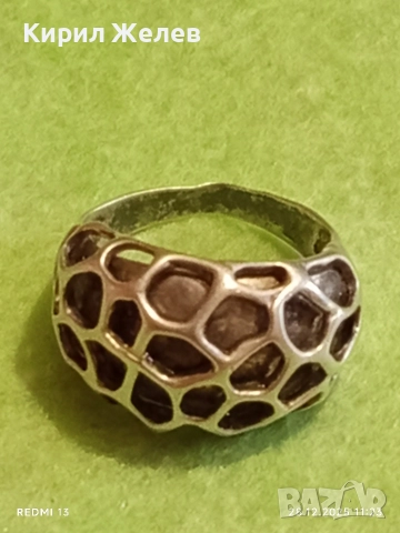 Сребърен пръстен органичен и модерен дизайн ювелирна изработка 39978, снимка 9 - Пръстени - 52918101