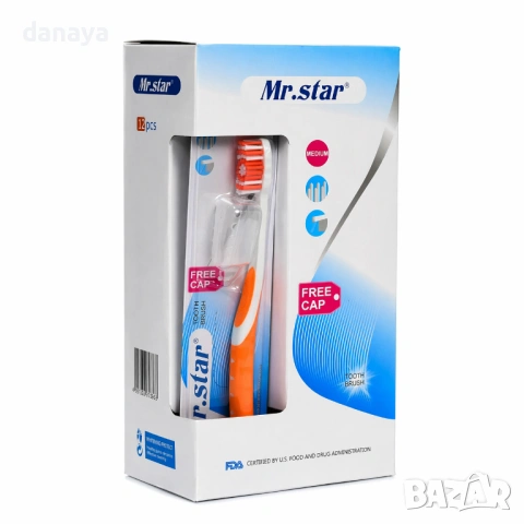  6599 Четка за зъби с капачка Mr.Star, снимка 2 - Други стоки за дома - 54291011