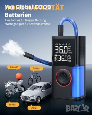 Безжична електрическа помпа 150 PSI с батерия, снимка 3 - Други инструменти - 53430761