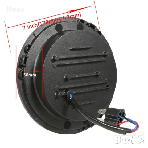 LED пълнител за фар 7 инча с вградени мигачи, снимка 2 - Аксесоари и консумативи - 53834633