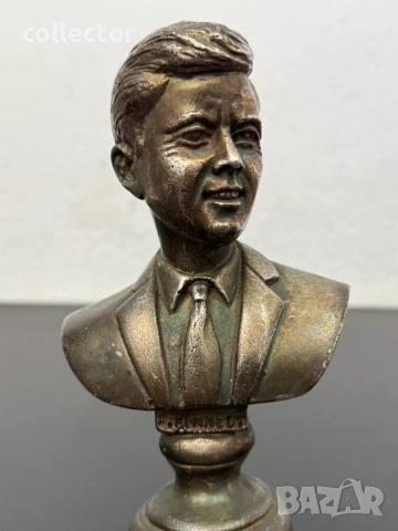 Метален бюст / статуетка на Джон Кенеди. №7964, снимка 3 - Колекции - 53857133