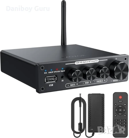 PROZOR DAC 192kHz/24bit цифров стерео аудио усилвател, Hi-Fi Bluetooth усилвател  DAC 2-канален 100W