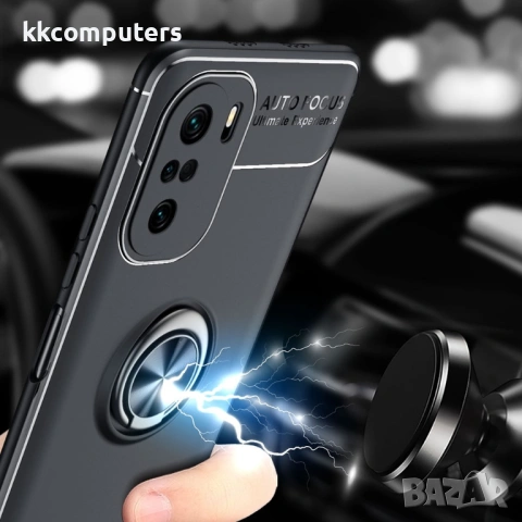 Xiaomi Poco F3 Redmi K40 Pro / Redmi K40 Mi 11i Удароустойчив Metal Ring Калъф и Протектор, снимка 6 - Калъфи, кейсове - 53197555