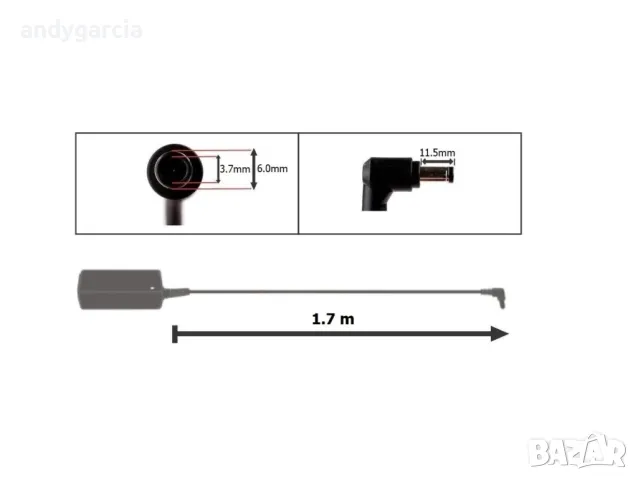 зарядно Asus MSI 240W модел ADP-240EB B , 20V , 12A , Размер конектор букса 6x3.7mm оригинално, снимка 3 - Захранвания и кутии - 48782170