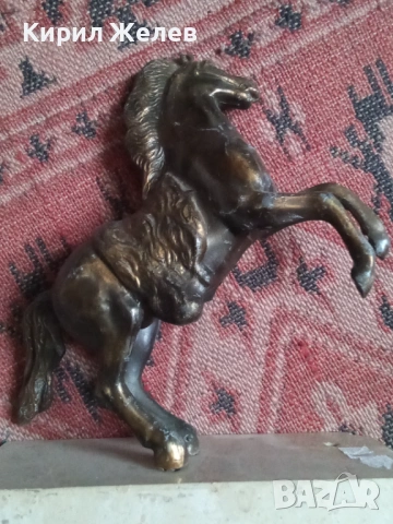 Бронзова фигурка на кон 53653, снимка 2 - Антикварни и старинни предмети - 53392797