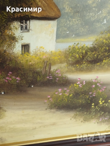  Маслена картина. Подписана и рамкирана размери 58 /48 см., снимка 3 - Картини - 51941272