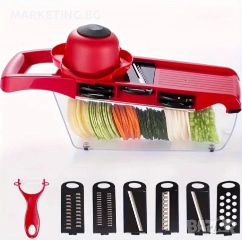 Многофункционално Кухненско Ренде с 6 Остриета и Защита, снимка 1