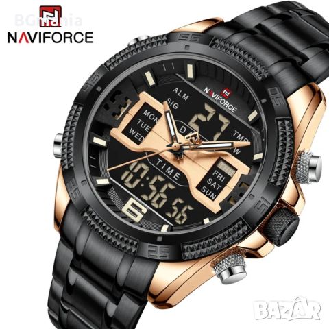 Мъжки часовник NAVIFORCE 9201с3 корпус и верижка неръждаема стомана, снимка 3 - Мъжки - 46504826