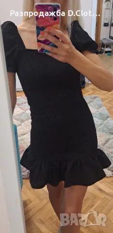  Shein черна рокля XS-S  , снимка 6 - Рокли - 46584444