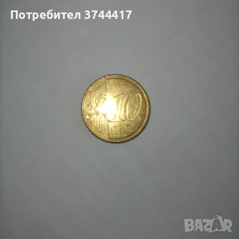 Рядка Монета от 10 Евро Цента От Испания , снимка 3 - Нумизматика и бонистика - 46173360