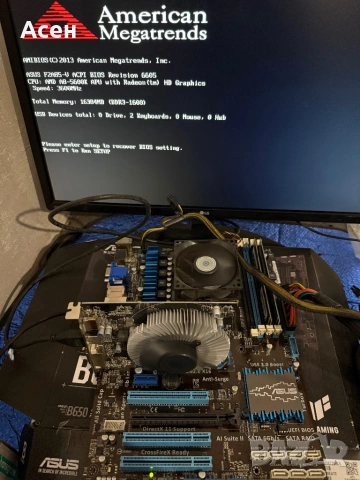 Дънна платка Asus A85 F2A85-V, socket FM2 И Процесор AMD A8-5600K (3.60GHz и 16gb рам, снимка 2 - Дънни платки - 53091834