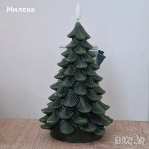Восъчна свещ елха с Led светлина