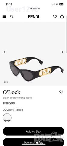 Fendi O’Lock дамски слънчеви очила , снимка 1 - Слънчеви и диоптрични очила - 46228704