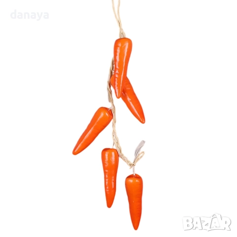 6088 Изкуствени моркови на връзка, 60 см, снимка 3 - Изкуствени цветя - 51730343