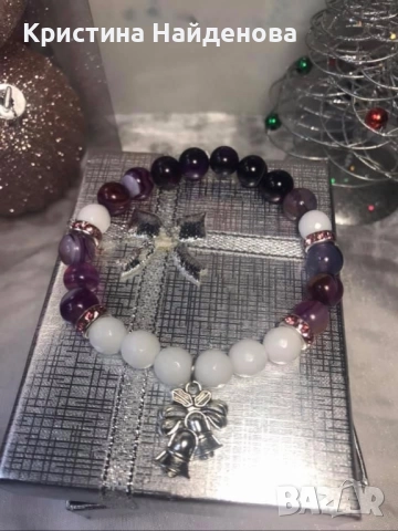 Предлагам коледни бижута с естествени камъни, снимка 2 - Колиета, медальони, синджири - 52522299