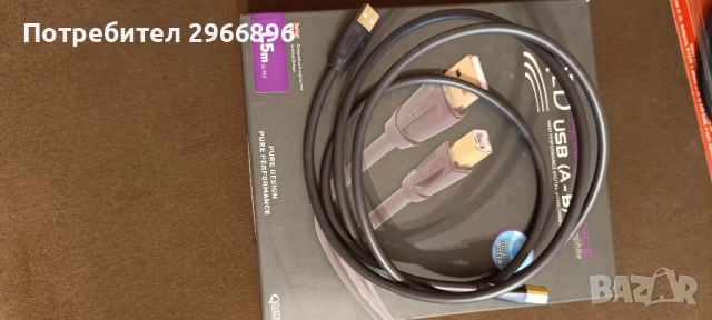 QED PERFORMANCE USB A-B GRAPHITE 1.5m, снимка 3 - USB кабели - 52947577