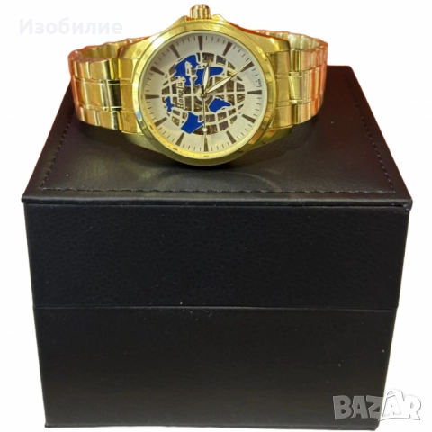 Луксозни златисти мъжки часовници с римски цифри, снимка 3 - Мъжки - 52335404