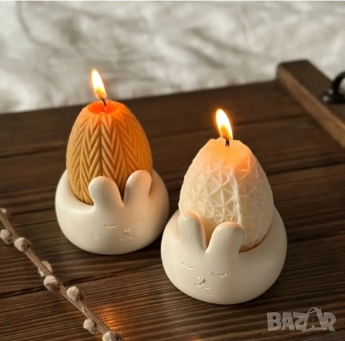 Молд кашпа свещник зайче, снимка 2 - Форми - 51291367